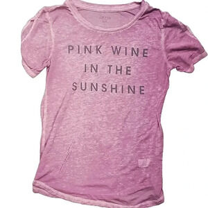 Zoe + Liv Pink Winw graphic tee Size Small
